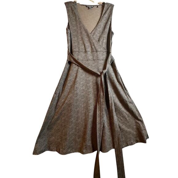 Toad&Co Black Sleeveless V-Neck Cue Wrap Knee Length Dress Sz S Travel Casual - Picture 5 of 16